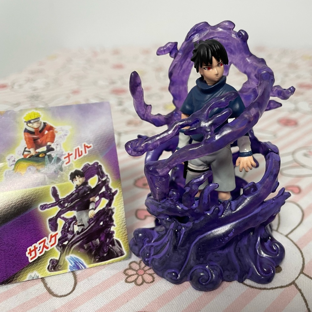 Naruto Sasuke Uchiha Anime Real Collection Set 2 Figurine Mini Toy Gashapon 2003